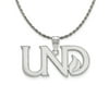 Sterling Silver North Dakota Large Pendant Necklace - 18 Inch