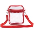 thumbnail image 2 of Clear Bag for Stadium Events, Clear Purses for Women Men, Transparent Crossbody Bag, See Through Sling Backpack, Belt Bag for Concerts Sports Festivals, Red, 2 of 5