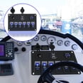 thumbnail image 2 of GELOO 6 Gang Boat Rocker Switch Panel for Boat Marine Car Blue Led Switch Panel Universal 12/24V 7.8"x4.1"x4.7", 2 of 10