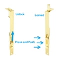 thumbnail image 4 of Uxcell Flush Bolt 8" x 0.71", Stainless Steel French Door Lock for Wood Composite Double Door, Gold Tone 2 Pcs, 4 of 6