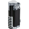 thumbnail image 3 of Cyclone Triple Flame Torch Lighter w/Retractable Bullet Cutter - Black & Chrome, 3 of 8