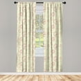 thumbnail image 4 of Ambesonne Vintage Window Curtains, Roman Digits on a Clock, Each 28" W x 84" L, Pale Yellow Magenta, 4 of 4