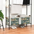 thumbnail image 3 of Yayeee Foldable Storage Basket for Shelves with Handles Waterproof Cloth Bins, White Shelf, 3 of 7