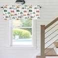 thumbnail image 4 of Kitchen Valances for Window, Cartoon Trucks Green Pine Tree Light Filtering Rod Pocket Valance Curtain, Colorful Polka Dots &nbsp;Short Curtains Window Topper for Bedroom Bathroom Living Room 54x18in, 4 of 9