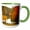 Green/White, variant on 3drose, Barn Landscape, 15oz Mug
