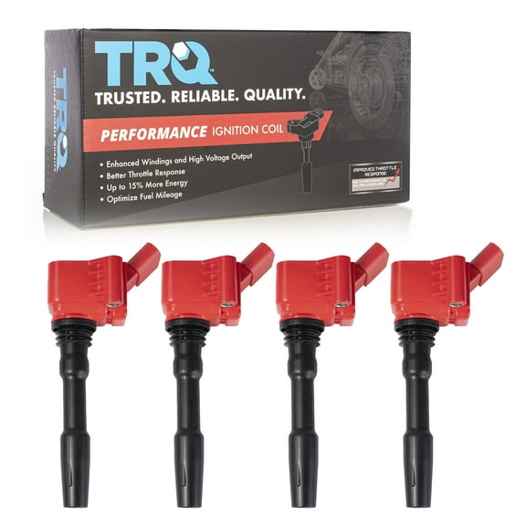 TRQ 4pc Premium Performance Engine Ignition Coil Set for Audi Volkswagen New ICA79706 Fits select: 2018-2020 VOLKSWAGEN TIGUAN, 2013-2018 VOLKSWAGEN JETTA