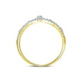 thumbnail image 4 of FB Jewels 10kt Yellow Gold Womens Round Diamond Crown Tiara Fashion Band Ring 1/5 Cttw Size 8, 4 of 4