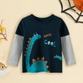Toddler Baby Boys Girls Long Sleeve Cartoon Dinosaur Prints Shirt Tops