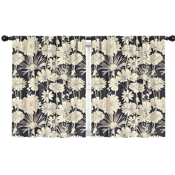 Blackout Kids Curtains,Pioneer Flower Floral Print Pattern Childrens Insulated Curtains Set Of 2,Bedroom Essentials,Toddler Room Decor 42"x54"