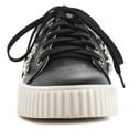 thumbnail image 5 of Lauren Lorraine Pam Black Lace Up Sneakers With Rhinetsone Stones Gem Platform, 5 of 5
