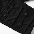 thumbnail image 3 of Lisingtool Mens Shorts Men's Summer Outdoors Casual Loose Multiple-Pockets Cotton Overalls Beach Shorts Work Pants for Men Black, 3 of 5