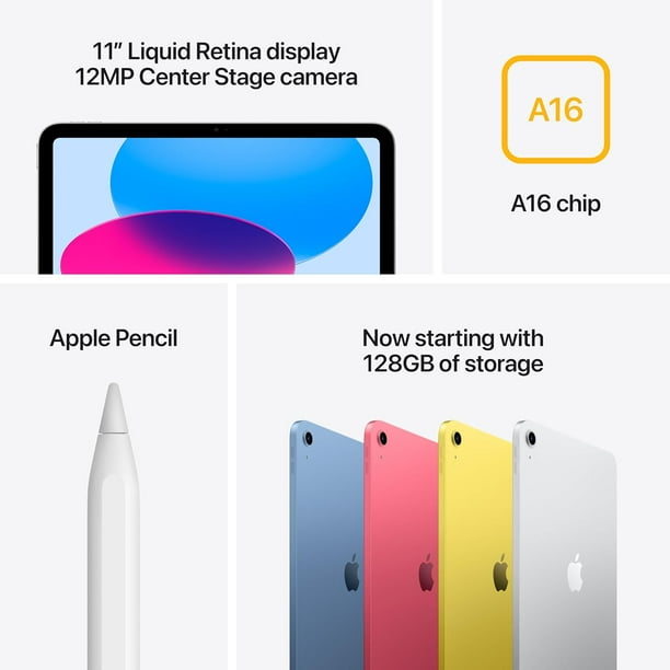 Apple iPad 11″ Wi-Fi Tablet | A16 Chip, 128GB Storage, Liquid