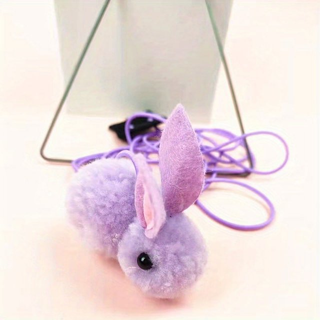 Interactive Cat Teaser Toy: Plush Rabbit Hanging Scratch Rope for Indoor Fun!