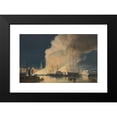 thumbnail image 2 of Carl Frederik Sørensen 14x11 Black Modern Framed Museum Art Print Titled - Nocturnal Fire on the Christianshavnersiden of the Port of Copenhagen, 2 of 5