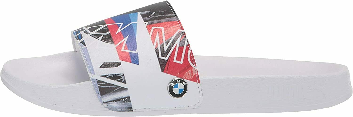 Puma x BMW Men's MMS Graphic Leadcat Slide Sandals - White Multi