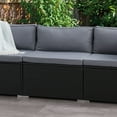 thumbnail image 2 of CorLiving Parksville Resin Wicker Rattan and Steel Patio Sectional Middle Chair with Cushions, Sold Individually, Use to Expand an Outdoor Set, 2 of 9