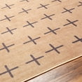 thumbnail image 6 of Hauteloom Haimi Natural Jute Looking Recycled Material Living Room, Bedroom Area Rug - Machine Washable - Swiss Cross - Brown, Light Brown, Beige, Cream - 5' x 8', 6 of 7