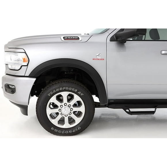 Bushwacker Fender Flare 50937-02 OE Style; 3/4 Inch Tire Coverage; Black; Dura-Flex 2000 ABS Smooth Plastic; 3-3/4 Inch Flare Height; Set Of 4