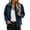 Navy, variant on cocolona Womens Fall Jacket Lapel Long Sleeve Lined Solid Color Outerwear Casual Zip Up Vintage Tops with Pockets