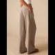 thumbnail image 4 of Pantalones Palazzo de Cintura Alta con Bolsillo y Pierna para Mujer, para Otoño e Invierno. Caqui XXL, 4 of 9