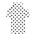 thumbnail image 5 of Lovskoo Womens Summer Tops Trendy Polka Dot Print V-Neck Off Shoulder Casual Short Sleeved Top Shirt White, 5 of 6