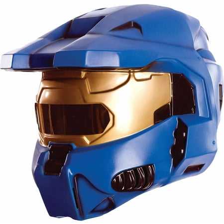 Halo Blue Spartan Costume Two Piece Mask Adult