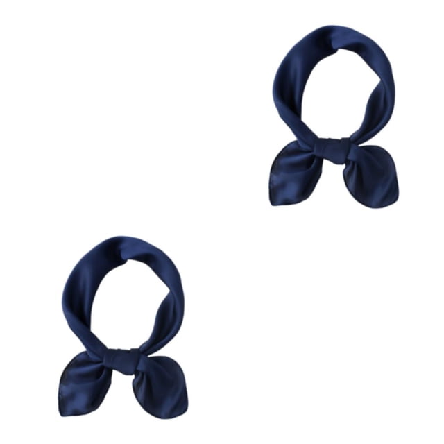 Qarigey VersatilidadBufanda para el cabello para mujer, aspecto transformado, accesorio sencillo, bufandas para el cuello, buen regalo, azul Azul marino 70*70CM 2Conjunto