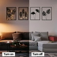 thumbnail image 3 of Black Metal Wall Decor with Light, 4 Piece Modern Abstract Art for Home Living Room Bedroom, 3 of 8