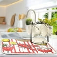 thumbnail image 5 of Yayeee Dish Drying Mat for Kitchen Counter 18"x24" Microfiber Absorbent Pad, Red Lobster, 5 of 7