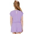 thumbnail image 2 of Honey Vanilla Girls' Dolma Romper with Pockets and Easy Removable Label Lavender Medium 8-9 Years, 2 of 3