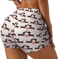 thumbnail image 1 of Balery Dachshund And Hearts Pantalones cortos de entrenamiento estampados para mujer, sin costuras, ajustados, para gimnasio, yoga, correr, deportes, ejercicio activo, fitness.-Small, 1 of 8