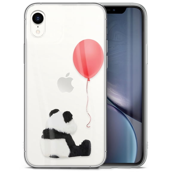 Case Yard iPhone-XR Case Clear Soft & Flexible TPU Ultra Low Profile Slim Fit Thin Shockproof Transparent Bumper Protective Cover Drop Protective Cell Phone Cases (Sad Panda)