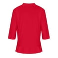 thumbnail image 6 of Scyoekwg Womens Cardigan 3/4 Sleeve Trendy Lightweight Solid Color Open Front Ruffle Cardigan Tops Casual Loose Cardigan(Red,XXL), 6 of 6