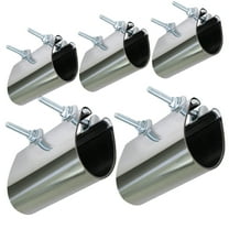 Highcraft Pipe Repair Clamp 4" One Bolt, 6" Long Stainless Steel (5 Pack)