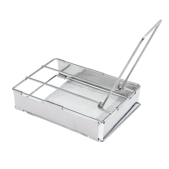 OUT-D Portable Stainless Steel Toaster Plate, Foldable for Outdoor Camping