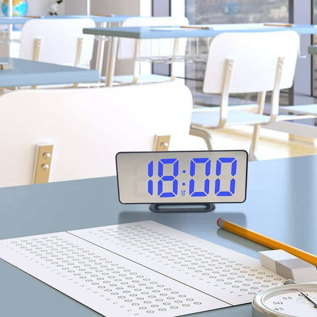 Up to 65% off New Creative Mobile Phone Charging Mirror Electronic Sleepy Alarm Clock LED Display Hotel Clock