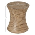 thumbnail image 3 of HOMCOM Concrete Finish Side Table, Lightweight Accent Table, 17" Patio Tree Stump End Table with 4 Adjustable Feet for Indoor, Outdoor, Natural, 3 of 10