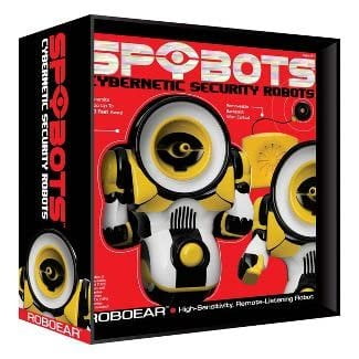 SPYBOTS Cybernetic Security Robots RoboEar Yellow Remote Listening Robot Toy