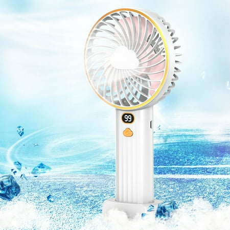 

WMYBD Gifts Mini Handheld Fan Portable Foldable USB Fans With Smart Led Digital Display Quiet Small Desk Fan With 5 Speed For Office Outdoor Sport Home Traveling Hot