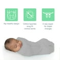 thumbnail image 4 of SwaddleMe by Ingenuity Compression Baby Swaddle Pod, Two-Way Zipper for Easy Diaper Changes, 0-2 Months, 1.0 TOG, 1-Pack - Scribble Elephant, 4 of 16