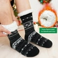thumbnail image 4 of UNEEI Men's Fuzzy Slipper Socks with Grippers,Winter Warm Cozy Thick Fuzzy Indoor Fluffy Home Socks, Thick Comfy Non Slip Gift Socks, 4 of 6