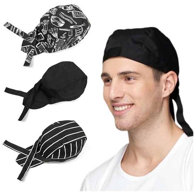 Piezas Gorro de Chef Unisex,Gorro de Chef,Gorro de Chef,Sombreros de Banda Ajustables,Sombreros de Chef para Hombres,Gorro de Chef Mujer,Gorro de Chef para Niños,Gorra de Trabajo de Camarero de Hote