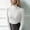 White, variant on Women’s Turtleneck Tops Long Sleeve Shirts Mock Neck Basic Slim Fitted Tees Lightweight Stretch Base Layer T-Shirt