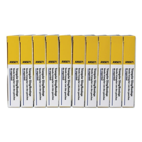 First Aid Only AN5071-10 40 in. x 40 in. x 56 in. First-Aid Refill Sling/Tourniquet Triangular Bandages (10/Pack)