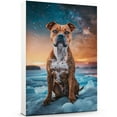 thumbnail image 2 of Staffordshire Bull Terrier Dog Lying in The Snow Canvas Print Wall Art Famous Painting for Kids Nursery Bedroom Living Room Office Home, 2 of 6