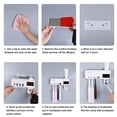 thumbnail image 4 of Advancent Soporte para cepillo de dientes UV, esterilizador, exprimidor de de dientes, dispensador con pantalla LED, Timming, desinfección, Juegos de accesorios de baño, 4 of 6