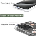 thumbnail image 2 of Biwat-Case Compatible with iPhone 16 Pro Clear with Flower Floral Daisy Girly Design Embossed Floral Pattern Soft TPU Bumper Slim Protective Back Cover, 2 of 4