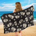 thumbnail image 4 of Kuiaobaty Skull Sun Print Car Seat Towel Cover After Gym 60 x 33 Inch Car Seat Cover Towels Front Seats with Storage Bag Absorbent Microfiber Towels, Easy to Install and Clean, 4 of 7