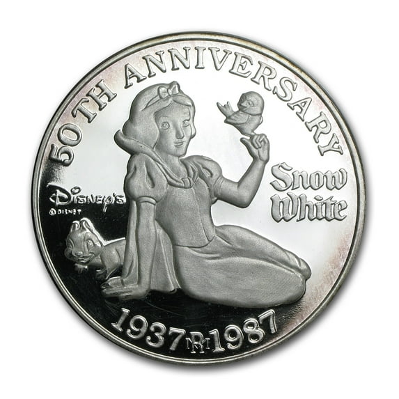 5 oz Silver Round - Disney/Snow White (w/Box & COA) Spotted