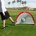 thumbnail image 3 of GoSports Portable Pop Up Soccer Goals for Backyard - Kids & Adults - Set of Two 4 ft Nets with Agility Training Cones and Carrying Case, 3 of 9